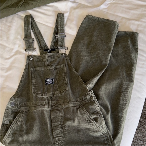 Vans Pants - Vans Olive Green Corduroy Overalls